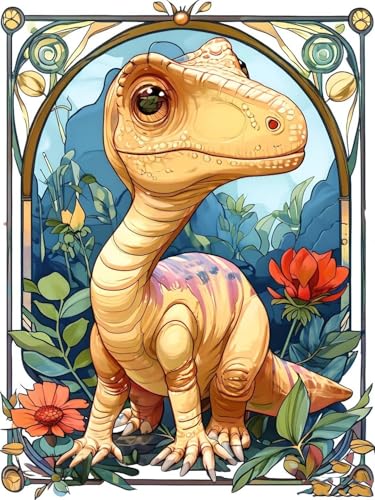 Kit kits de broderie au point de croix diamant dinosaures, cadeau de Noël idéal