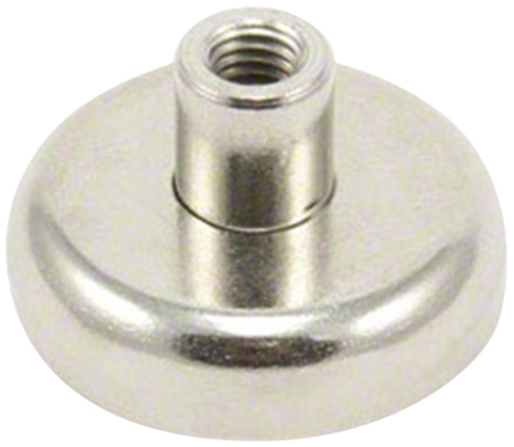 Aimant en Pot Ferrite Y30Bh Avec Fil M6 Pour Bricolage, Suspendu, Tenant Ou Sous L'Eau - 32mm dia x 18mm de Haut - 5,8kg de Trac