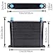 AN10-10AN Stacked Plate Oil Cooler Universal Engine Transmission British Radiator Oil Cooler Condenser Aluminium Alloy Black (30 Row)