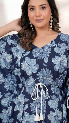 Image of BLOCKS OF INDIA Hand Block Kaftan in Cotton Fabric