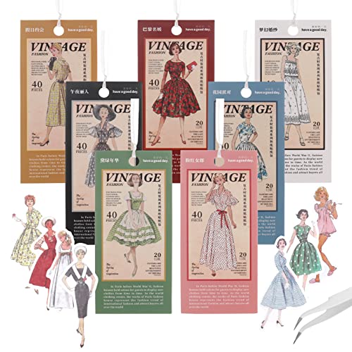 Friusate Washi Stickers Vintage, 280 Pack People Stickers Scrapbooking Diy Junk Journal Supplies Retro 80S Lady Girl Stickers Aesthetic For Crafts Embellishment Bullet Notebook Journaling #TOP3