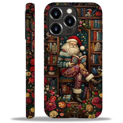ZHEGAILIAN iPhone 15 Pro MaxpP[XAReadingSanta Claus 15 Pro Max 2 in 1 VR~bNXn[hPCP[XAϋv̂ϏՌیNX}X