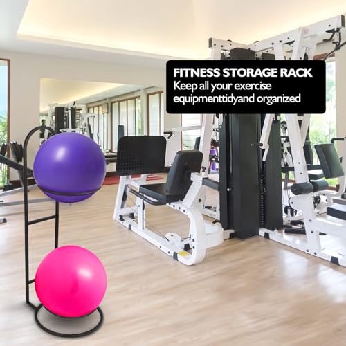 Image of Stability Ball Rack,Yoga Ball Holder, Medicine Ball Holde Vertical Storage for Commercial Gyms, Home Gyms, and Studios