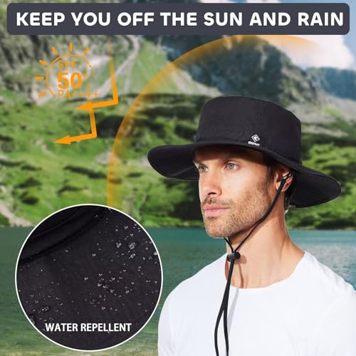 Image of Fishing Hat for Mens Sun Hat Wide Brim Bucket Hat SPF UV Protection XL XXL Large Size Big Head Hiking Beach Safari