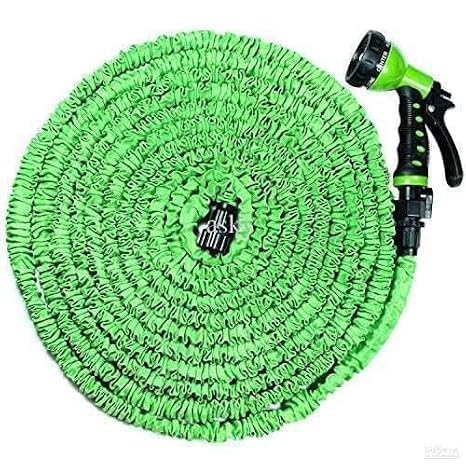 Image of Expandable Garden Hose Pipe,Flexible Stretch Magic Water Hose with 8-Pattern Spray Nozzle,Leak-Proof Retractable Heavy Duty Expanding Hosepipes for Garden 7.5 mtr /25 feet