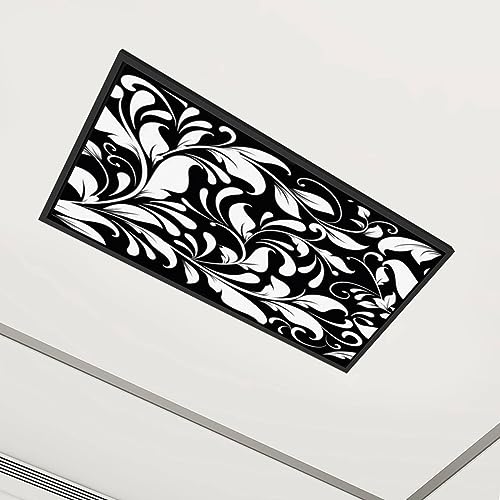 4 Pack Decorative Fluorescent Light Cover for Ceiling Lights Retro