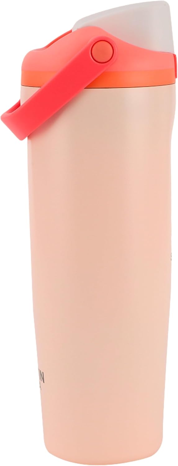 30oz Dual-Sip Insulated Stainless Steel Water Bottle with Built-In Straw & Bucket Handle, BPA-Free, Leak-Proof, Perfect for Gym, Travel, Office, School, Sports & Gifts for Women & Men, Matte Black