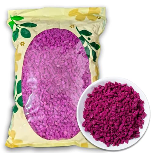 DAMAICHUHAI Gefriergetrocknete Drachenfrucht Stücke 500g Getrocknete Früchte Drachenfruchtpulver Ohne Zusätze Vegan Snack