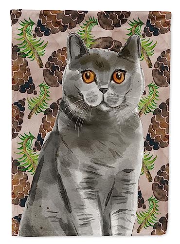 Drapeau de jardin British Shorthair petit pavillon multicolore