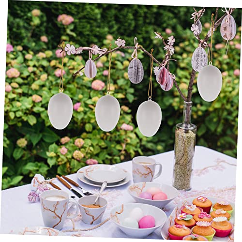 DIYEAH 24 Stück Teiliges Eierhalter Set Natürlichem Holz Weiße DIY Eier und Stabile Eierbecher für Ostern Tischdekoration Küchen und Restaurantnutzung Unbemalt Langlebig und Vielseitig – Bild 5