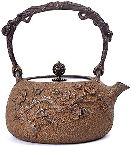 AWJ Tetera de Hierro Fundido de Estilo japonés con infusor de Hierro Tetera Saludable Tetera asiática de Hierro Fundido…