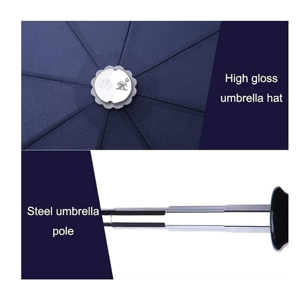 Parasol Damski Parasole Składane Wzmocniony Parasol Składany Na Trzy Wiatroszczelny Z Automatycznym Otwieraniem I Zamykaniem Składany Kompaktowy Parasol Parasolka Kobieca(Rot)