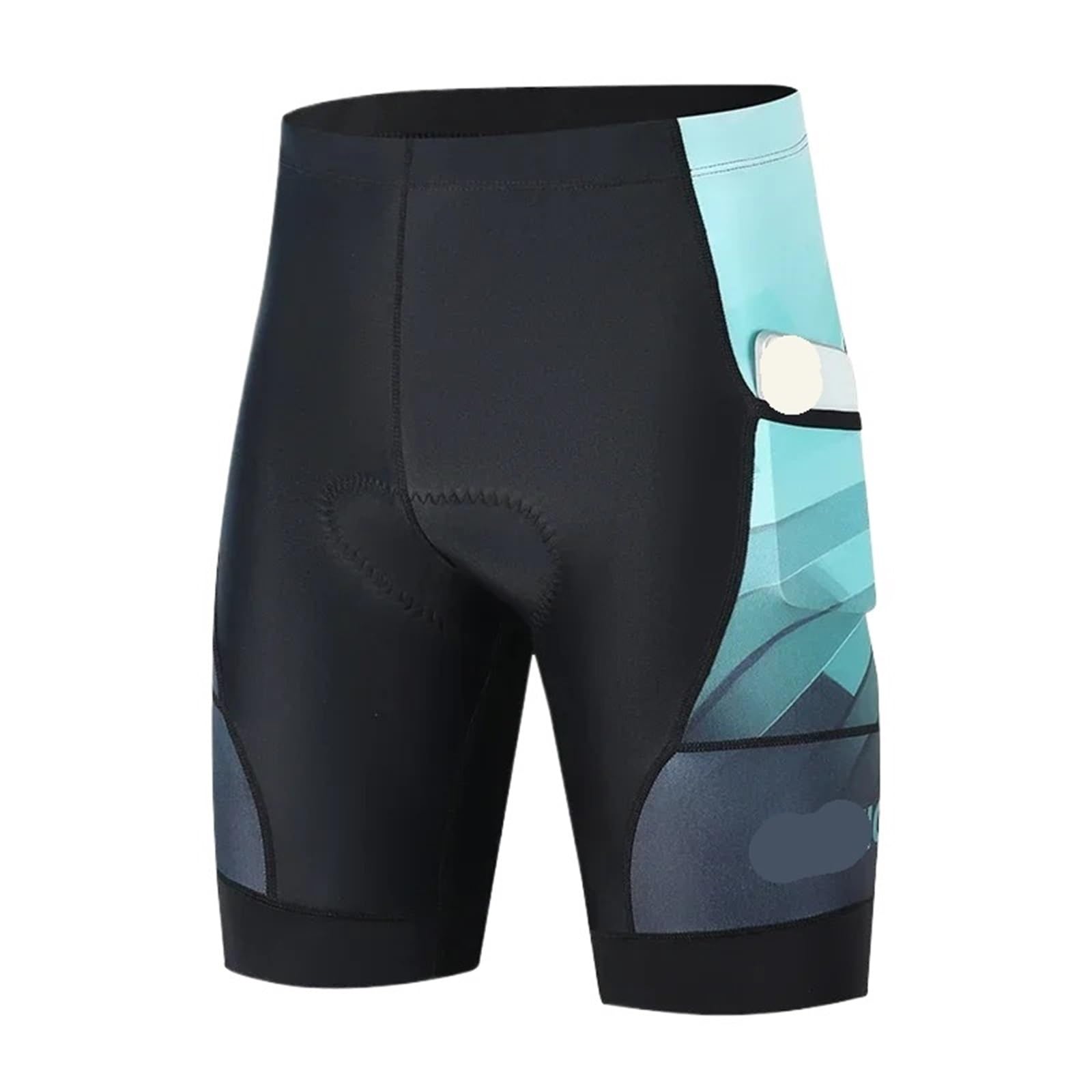 Pantaloncini da Ciclismo Lake Green Bike Tights Imbottiti in Gel 5D Uomo Traspiranti con Tasca per Ciclismo