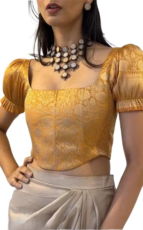 Traditional Unstitched Blouse Piece for Women – Elegant Saree Blouse FabricBlouse_BLS0070_A8-image-11