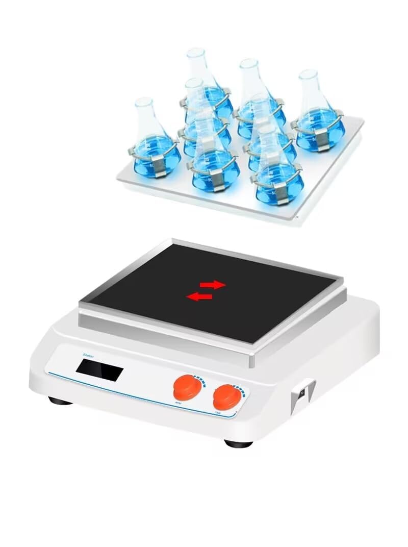 Tabletop Linear Shaker Orbital Rocker Orbital Testing Equipment Reciprocating Device Instrument with Flask Tray Oscillation Mode Reciprocating Speed Range 60 to 500rpm