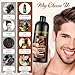 Hair Dye Shampoo 3 in 1, Hair Color Shampoo for Women & Men Argan Oil Dark Coffee Root Touch Up Semi Permanent Instant 100% Gray Hair Cover, Champu Para Canas, Easy to Use & Long Lasting, 16.9 Fl Oz