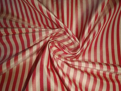 TafS118 tissu soie rouge et crème 137,2 cm pour confectionner un foulard