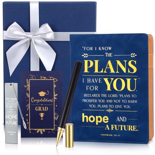 Coffret cadeau de félicitations chrétien avec journal en cuir et marque-page en bois - 2