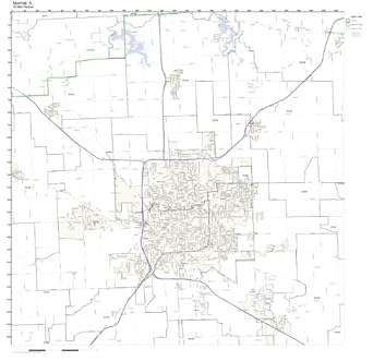 Bloomington Il Zip Code Map Normal, Il Zip Code Map Not Laminated: Amazon.com: Office Products