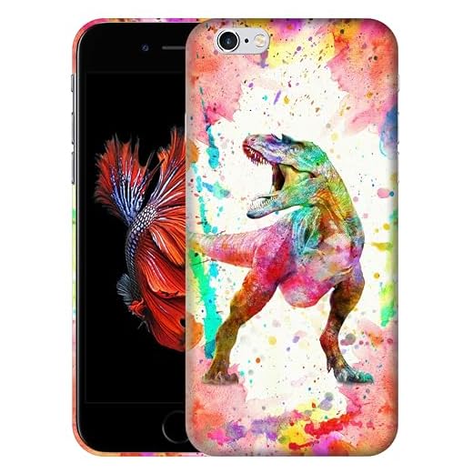 GlamCase for iPhone 6 Plus / 6s Plus, iPhone 6 Plus / 6s Plus Case - Watercolor Dinosaur Printed Cute Slim & Sleek Plastic Hard Protective Designer Back Cover for iPhone 6+ / 6s+