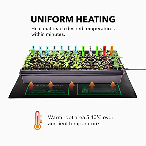 Image of BN-LINK 20 inch x 20.75 inch Seedling Heat Mat for Seed Starting Plants Germination
