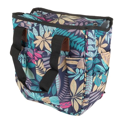 Image of JubileeYarn Square Fabric Yarn Storage Tote Bag - Flora - 1 Bag