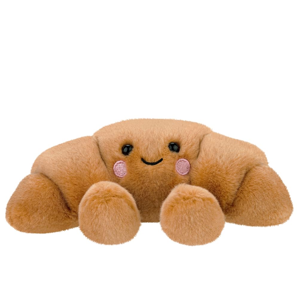 AURORA - 61678 - Palm Pals Colette Croissant Soft Toy, Beige - 13cm - Fun Collectable Plush for Kids and Adult Collectors - Perfect for Birthdays, Gifts or any occasion.