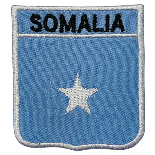 Écusson brodé drapeau de la Somalie avec nom Patch thermocollant ou à coudre Symbole national militaire pour vêtements, sacs à dos casquettes