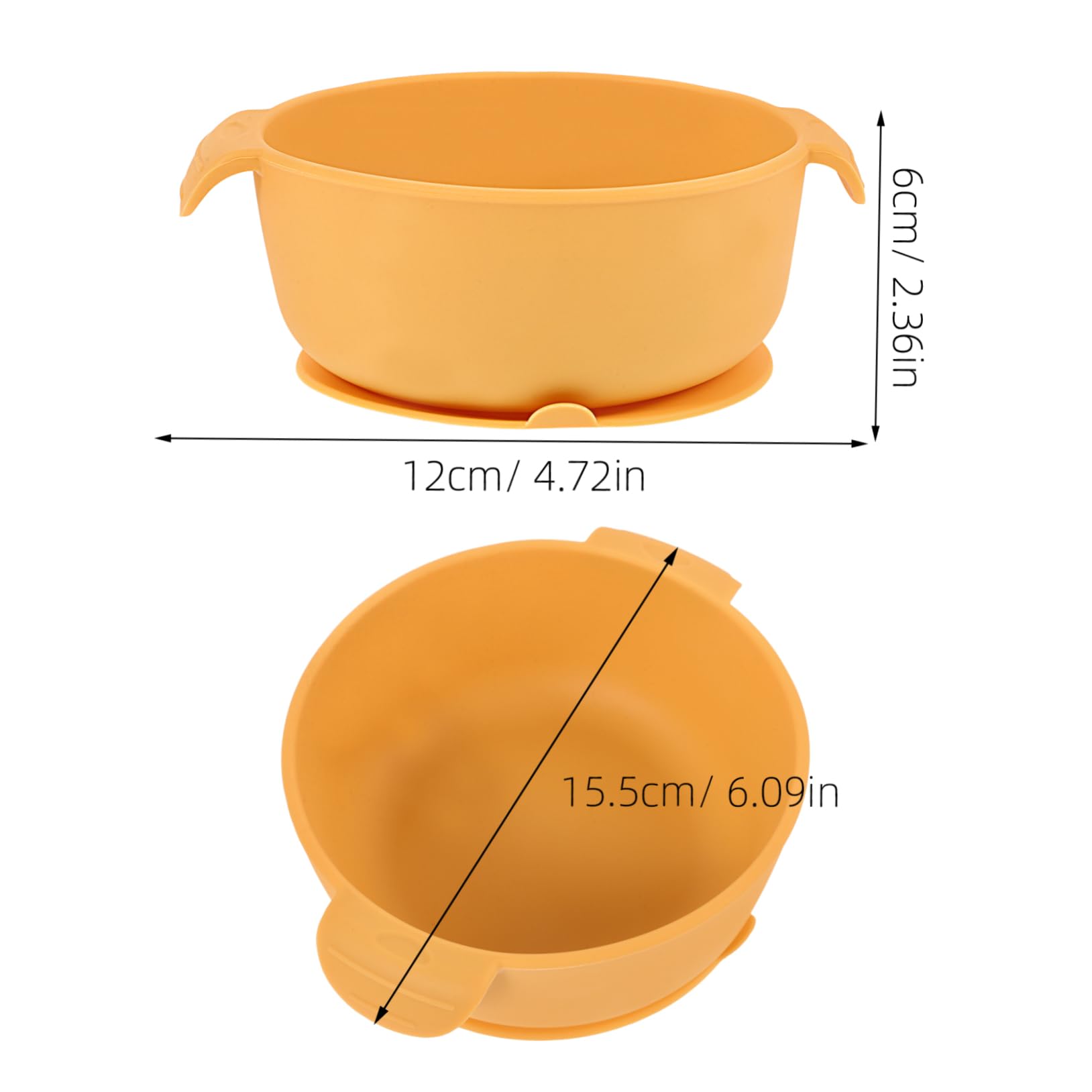 BESPORTBLE Silicone Suction Bowl with Handle Food Grade Silicone Bowl for Self Feeding Non Slip Design Easy to Clean for Ginger
