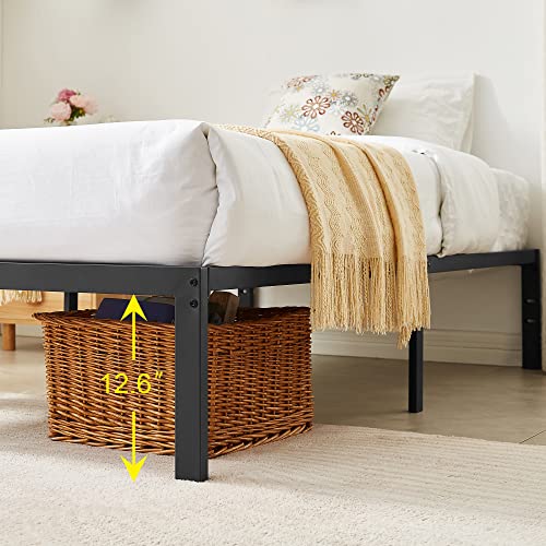 Vecelo 14 Inch Metal Platform Bed Frame,Heavy Duty Steel Slat/Noise Free&No Box Spring Needed/Easy Assembly Mattress Foundation, Twin Size (Black) #TOP6