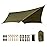 FREE SOLDIER Camping Tarp Waterproof Portable Multifunctional Outdoor Camping Traveling Awning Backpacking Shelter Rain Tarp (Greenish Brown 6 Loop 1012ft)