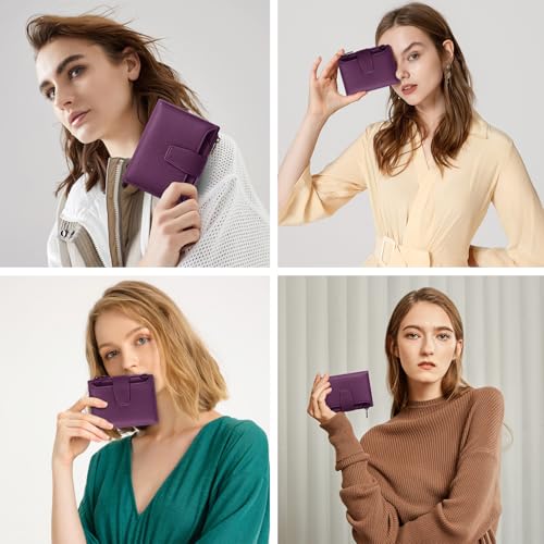 Airkit Small Wallet Women RFID Blocking Vegan Leather Bifold Compact Card Holder for with - image 9