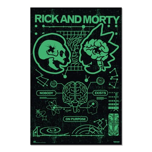 Grupo Erik Póster de Rick And Morty Nobody Exist On Purpose - 35.8 x 24.2 pulgadas / 91 x 61.5 cm - Se envía enrollado - Pósteres geniales - Póster artístico - Pósteres e impresiones - Pósteres de