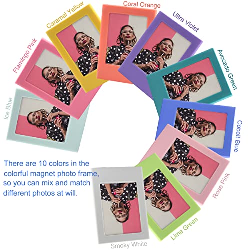 Ainmege 2X3 Polaroid Magnetic Mini Picture Magnets Wallet Size Photo Frame For Refrigerator 10Pack #TOP5