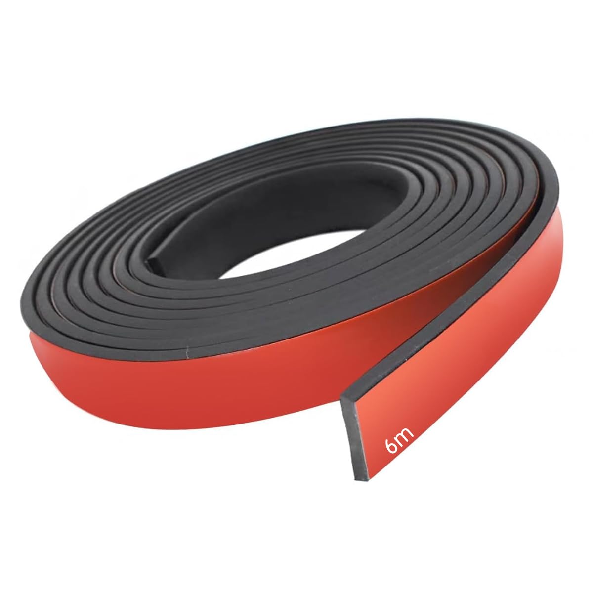 Rubber Strip Self Adhesive Neoprene Rubber Sheet 20mm(W) x3mm(T) x6m(L) Solid Neoprene Sealing Roll for DIY, Washers, Crafts, Pads, Flooring Protection, Supports, Leveling, Weather Seal