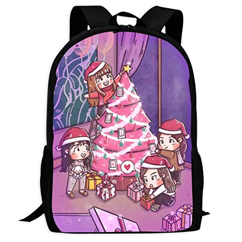 XCNGG Mochila de impresión de fotograma Completo para Adultos Informal Escolar Black