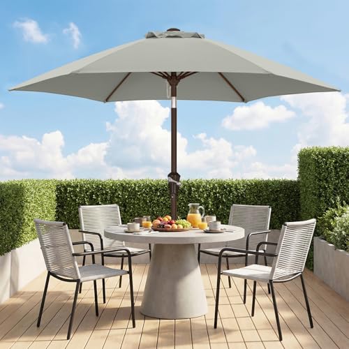 ABCCANOPY Sombrilla de 2,3 m con botón de inclinación para jardín, terraza, patio trasero y piscina, 8 varillas, más de 13 colores