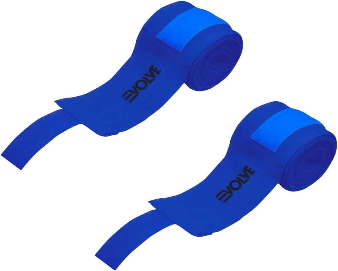 EVOLVE4.5m Hand Wraps | for Boxing, MMA, Muay Thai & Kickboxing – Breathable, Stretchable, Wrist & Knuckle Support – Pair of 2