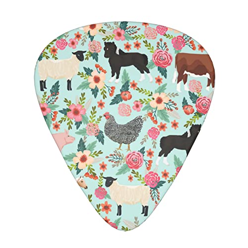 Médiators de guitare en celluloïd coloré en forme d’animal de la ferme – 3 épaisseurs différentes – Pour les amateurs de musique – Pour guitare électrique et acoustique – 0,46 mm, 0,71 mm, 0,96 mm - Les Beatles, Paul McCartney, John Lennon, RIngo Starr, George Harrison Médiators de guitare en celluloïd coloré en forme d'animal de la ferme - 3 épaisseurs différentes - Pour les amateurs de musique - Pour guitare électrique et acoustique - 0,46 mm, 0,71 mm, 0,96 mm