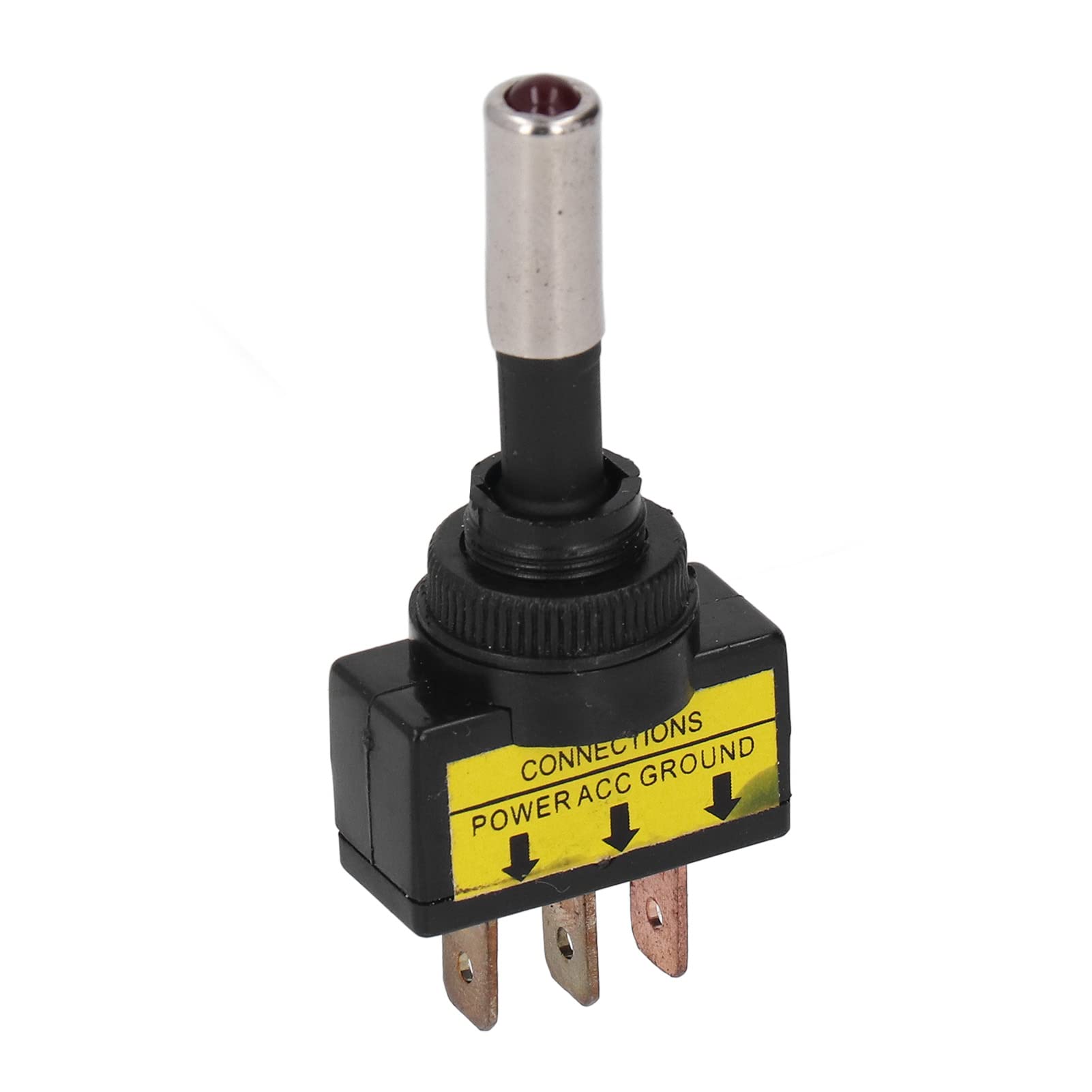 Kippschalter, 3-poliger Wippschalter 12 V DC 12 V, LED-beleuchtet, 12 mm Montagedurchmesser, SPST, 4 Stück for Auto