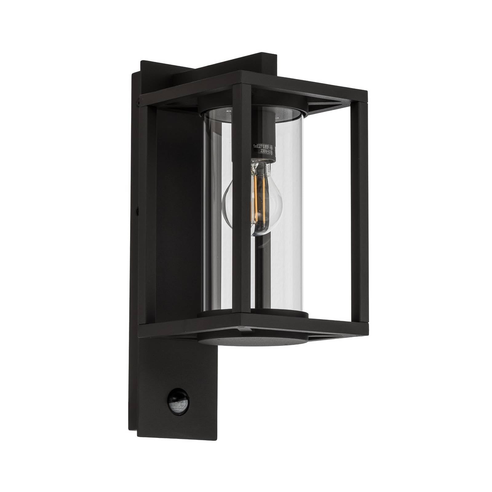 Lucande Applique da esterni dimmerabile con sensore di movimento (Moderno) colore Nero, in Alluminio parete esterna/parete casa abitazione terrazzo und balcone
