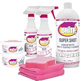 Quick 'n Brite Eco-Friendly Cleaning Supplies Kit - All Purpose Cleaner with Cleaning Paste & Concentrate - Non-Toxic, Powerful Cleaner Includes Sponge - Versatile Solution for Home & Office