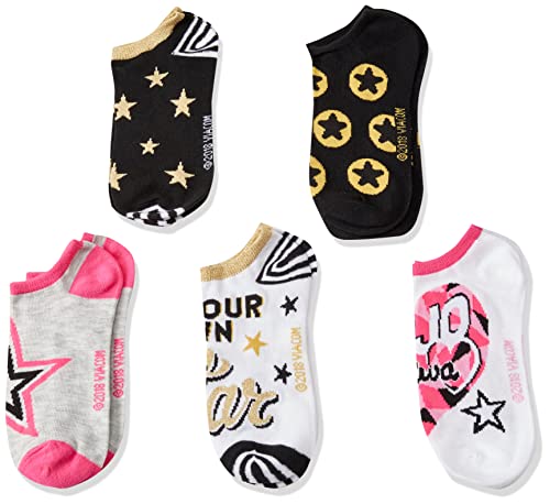 JoJo Siwa Girls' 5 Pack No Show Socks