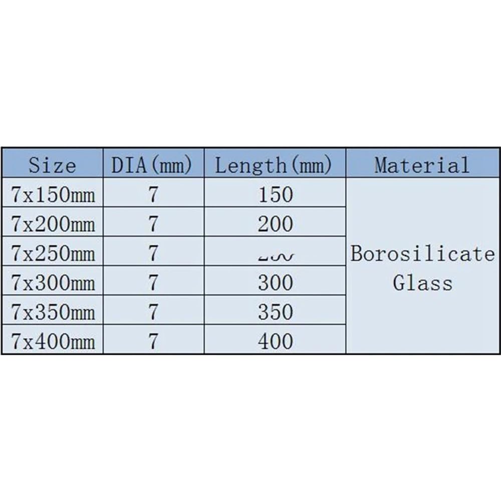 5 stücke/10 stücke Glas Stange Glas Rodtransparent Labor Rühren Glas Rührer for Experiment(7x350mm 5pcs)