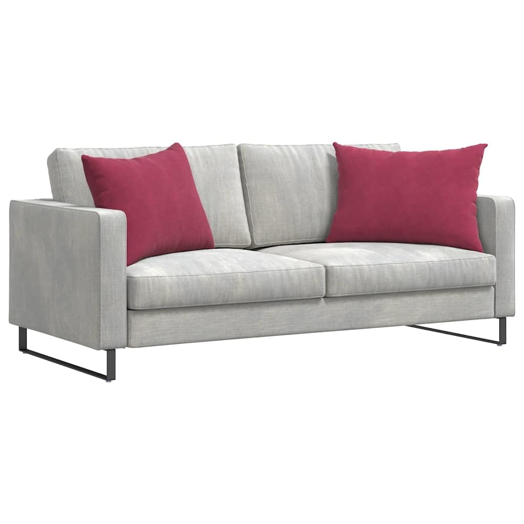 Sofakissen 2er Set 70 x 50 cm, Dekokissen aus Cordstoff in Weinrot, Weiche Kissen mit Polyesterfüllung & Reißverschluss, Moderne Wohndeko für Wohnzimmer Schlafzimmer
