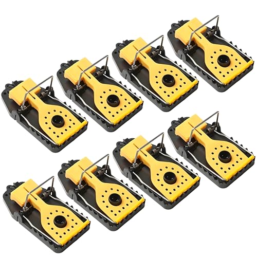 Mouse Traps 8 Pack, Heavy Duty Reusable Snap Traps that Kill Instantly, Highly Sensitive Quick Effective Mice Catcher, MouseTrap for Indoors and Outdoors, Effective Rodent Trap by Hydro