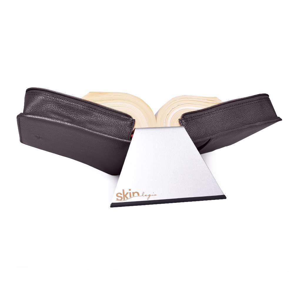 SartoriusSKIN Tasche PURO aus Nappaleder in Gr. L in Kaffee-braun, Buchhüllen-Tasche mit Buchstütze und Tragegurt