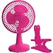 Avalon Convertible Table-Top & Clip Fan Fully Adjustable Head, Two Quiet Speeds, 6-Inch - Pink