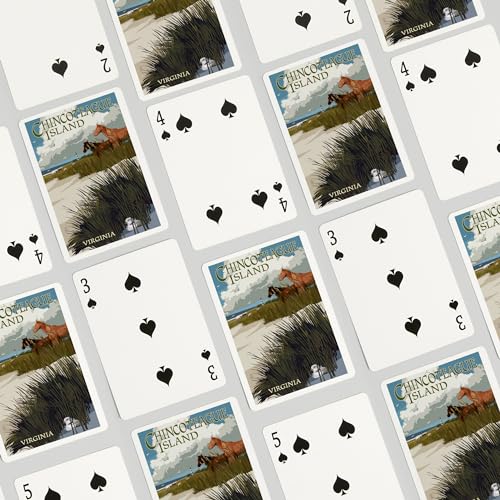 Juego de 52 naipes tamaño póker miniatura 4
