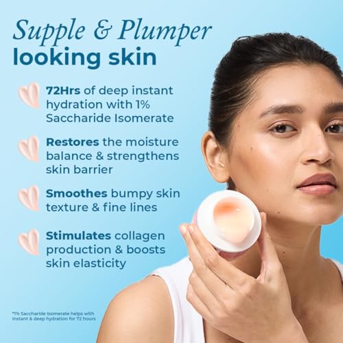Image of The Pink Foundry Waterlight Gel Moisturiser with 72 hours of hydration with 1% Hyaluronic Acid & 1% Saccharide Isomerate | Lightweight & Non-Sticky Moisturiser | All Skin Types | Dermatologically Tested || For Men & Women | 50 ml